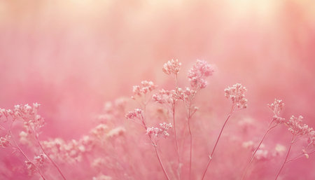 Beautiful meadow flowers in soft color and blur style for backgroundの素材