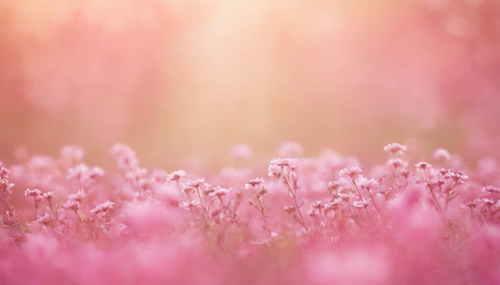 Soft focus of pink flowers in soft color and blur style for backgroundの素材