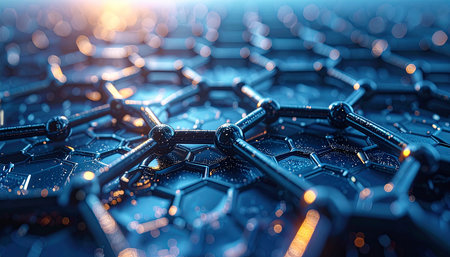 3d rendering of abstract technology concept background. Hi-tech circuit board.の素材