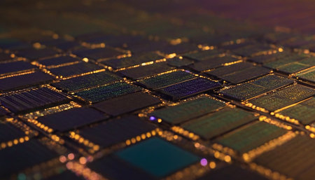 Close-up of microchips. Microchips background.の素材