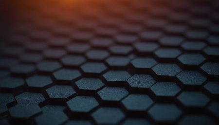 Hexagon abstract background. 3d rendering 3d illustration.の素材