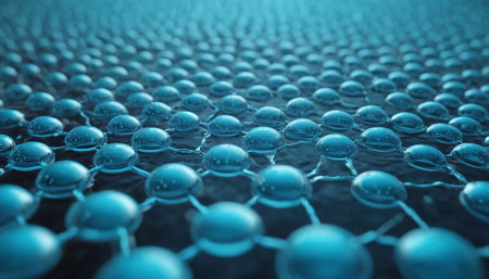 Abstract molecule structure background. 3d rendering, 3d illustration.の素材