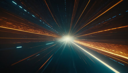 abstract background of speed motion in the tunnel. 3d renderingの素材