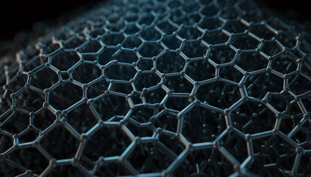3d rendering of honeycomb structure in virtual space. Futuristic background.の素材