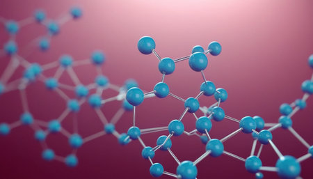 Molecular structure background. Abstract 3d illustration of molecule.の素材