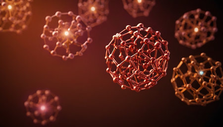 3d rendering of molecule model. Concept of science and medical background.の素材