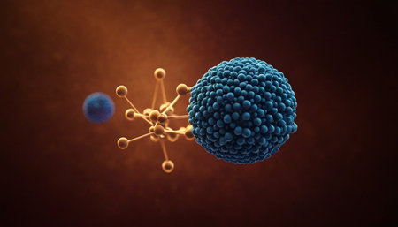 3d illustration of molecule model of HIV, HIV, AIDS.の素材