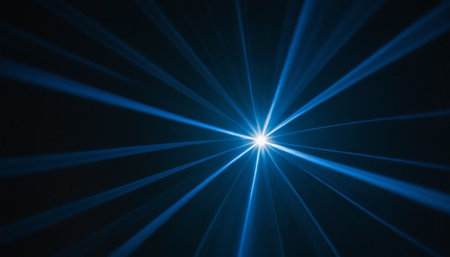 star with lens flare and bokeh effect made in 3d softwareの素材