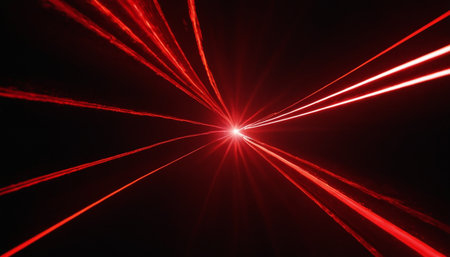 abstract red rays on the black background, computer generated abstract backgroundの素材