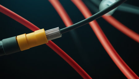 Fiber Optic cables connected to each other. 3d renderingの素材