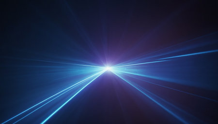 abstract blue background with some smooth lines in it and some rays in itの素材