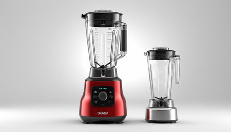 3d rendering of a blender isolated in a studio background with clipping pathの素材