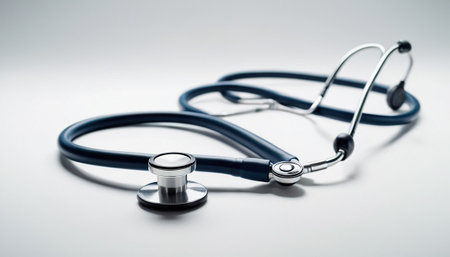 Stethoscope isolated on white background. Medical stethoscope.の素材