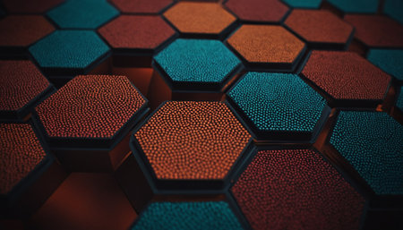 Hexagon abstract background. 3d rendering 3d illustration.の素材
