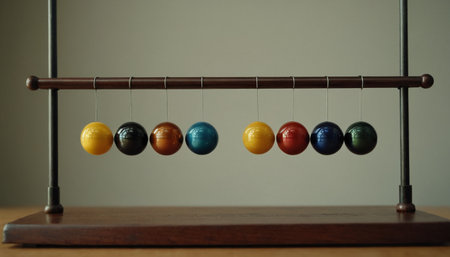 Close-up of a wooden abacus on a wooden table.の素材