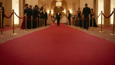 Red carpet in the Royal Palace, Luxor, Egypt, Africaの素材