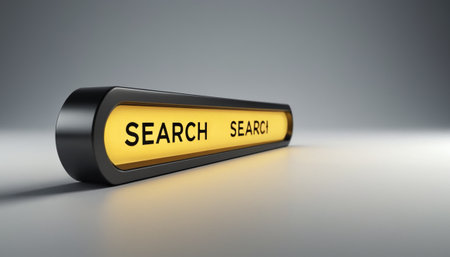 Search Bar on a Grey Background. 3D Render Illustration.の素材
