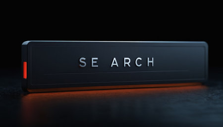 SEO Search Engine Optimization on Dark Background. 3D Renderingの素材