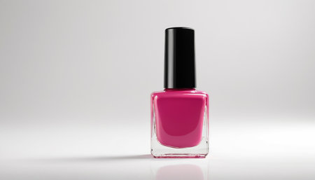 Nail polish bottle on white background. 3d render illustration.の素材