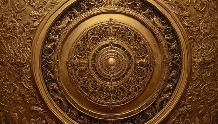 Vintage gold chandelier, close-up of the interiorの素材