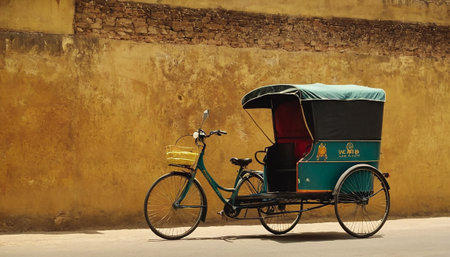 Rickshaw taxi in Jaipur, Rajasthan, Indiaの素材