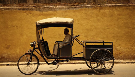 Rickshaw in Jaipur, Rajasthan, Indiaの素材