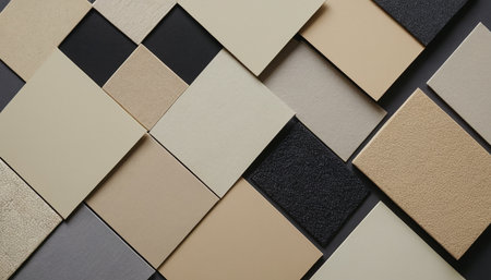 Interior of modern living room with sofa, coffee table and plantsの素材