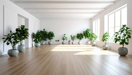 modern bright interiors apartment 3D rendering  illustration computer generated imageの素材