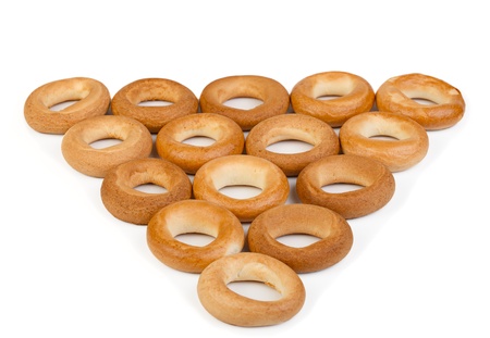 Culinary product bagels isolated on a white