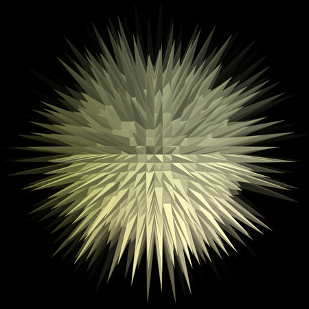 abstract vector polygonal object on a black background, illustrationの写真素材