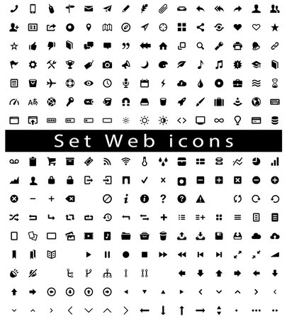 Web icons set. Vector illustration. Set of web icons for your designのイラスト素材