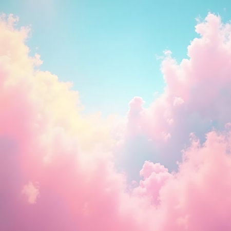 Abstract watercolor painting of sky in pastel tones with smooth gradientsの素材