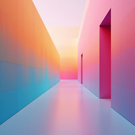 Abstract sharp edged geometric pattern in dual color paletteの素材