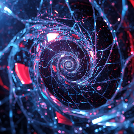 Shattered Glass Cosmic Spiral Abstract Artの素材