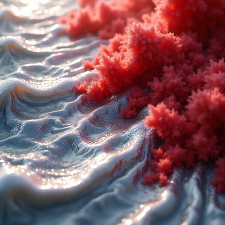 Metallic Wave Collision with Ruby Cloud Designの素材