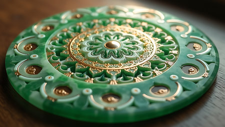 Ornate Mandala Design with Gold Detailsの素材