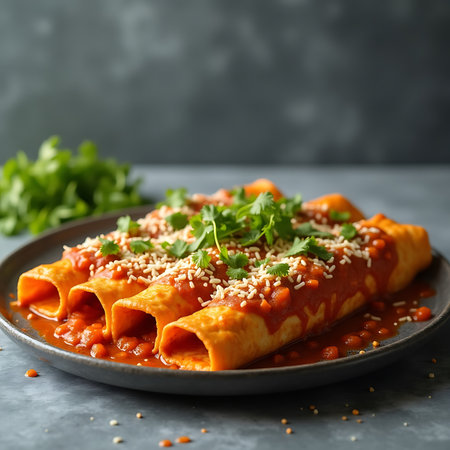 Modern Food Styling of Enchiladasの素材