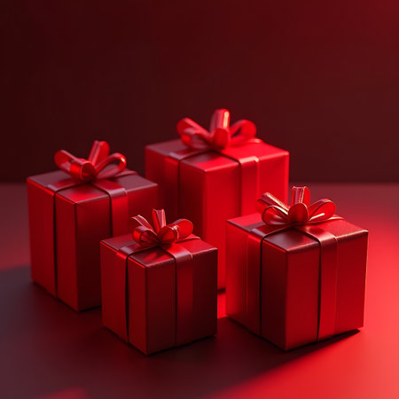 Luxury Red Glass Gift Boxes Celebrationの素材