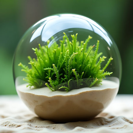 Spherical Moss in Glass Ornamentの素材