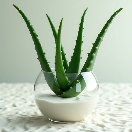 Aloe Vera Sphere on Zen Sandの素材