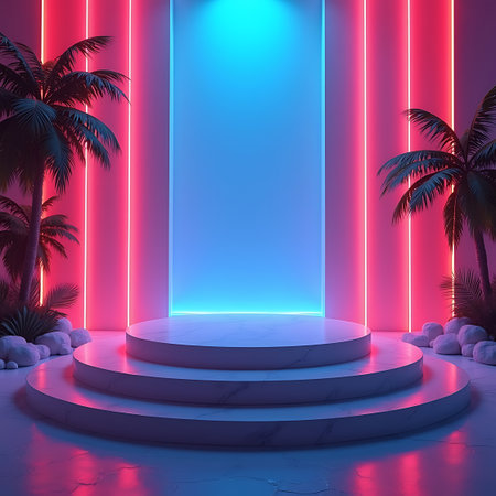 Abstract Lighting Stage Setupの素材