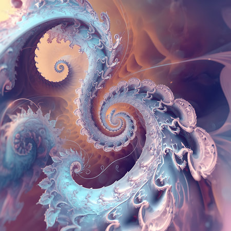 Infinite Energy Spiral with Colorful Fractalsの素材
