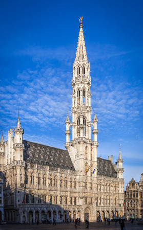 The Town Hall of Brussels in the Grand Placeのeditorial素材