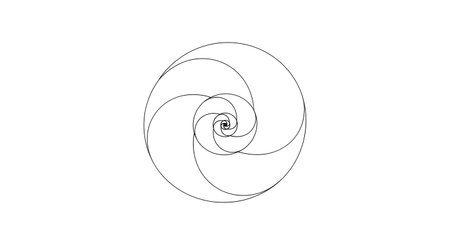 An intricate black and white illustration features swirling lines that create an oval form, with a complex, detailed center.の素材