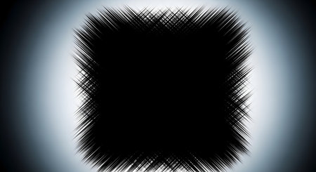 A dark, textured rectangle with rough, scribbled edges is centered against a soft, luminous gradient background, creating a dramatic contrast.の素材