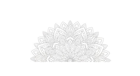 A dense, textured abstract composition of numerous small, irregular black lines clustered together to create a rounded, organic form against a stark white backdrop.の素材