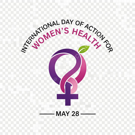 The International Day of Action for Women's Health is celebrated on May 28th, marked by the women's health symbol.の素材