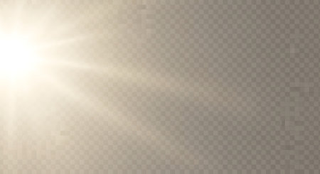 A bright, glowing light source casts a lens flare across a textured gray surface with a subtle geometric pattern.の素材