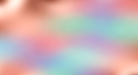 A dreamy, abstract background featuring a gentle blend of pastel pink, peach, mint green, and sky blue hues.の素材