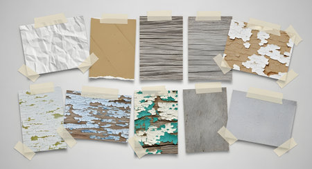 A curated assortment of fabric samples showcasing diverse textures, colors, and intricate patterns, arranged for visual appeal.の素材